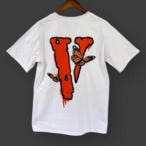 VLONE x Juice Wrld Legends Never Die T-Shirt Size L White Butterfly Tee